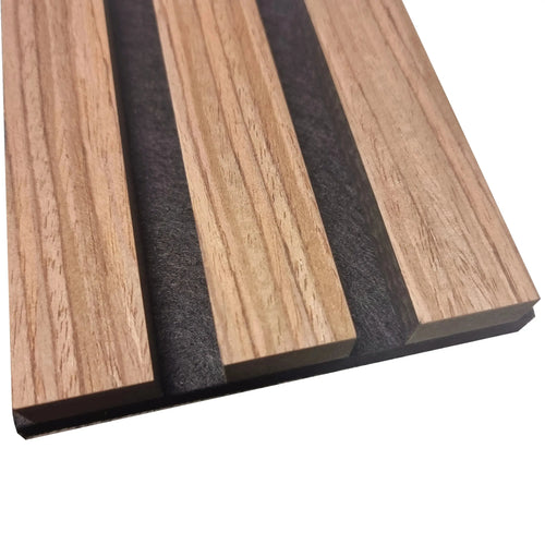 Acoustic Wood Slatted Wall Panels - Light Oak (Pack of 4)