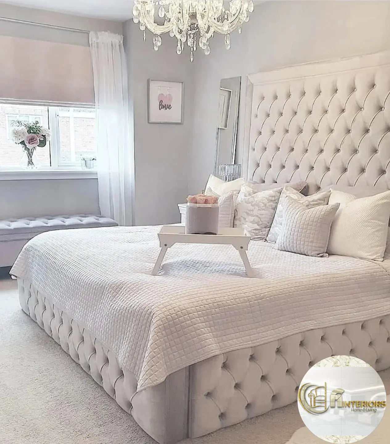 Ryman Plush Velvet Bed – Bespoke Handcrafted Bedstead (Made in the UK)