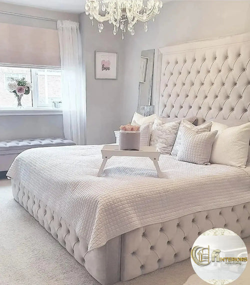 Ryman Plush Velvet Bed – Bespoke Handcrafted Bedstead (Made in the UK)