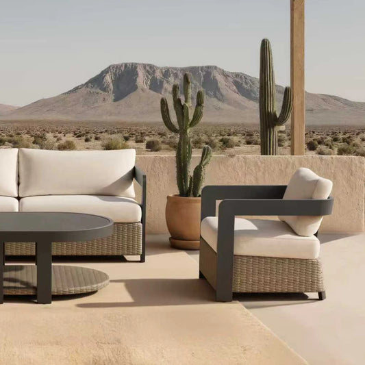 ALUXO® Selene Outdoor Lounge Set - Wicker - 5 Seater Livara Interiors
