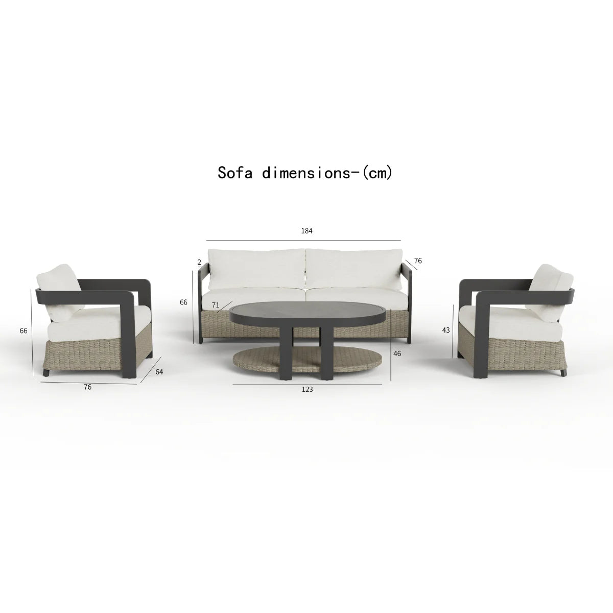 ALUXO® Selene Outdoor Lounge Set - Wicker - 5 Seater Livara Interiors
