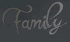 Silver Glitter Family on Smoke Glass