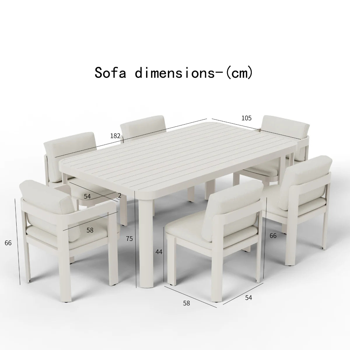 ALUXO® Sofia Outdoor Range - 6 Seater Dining Set Livara Interiors