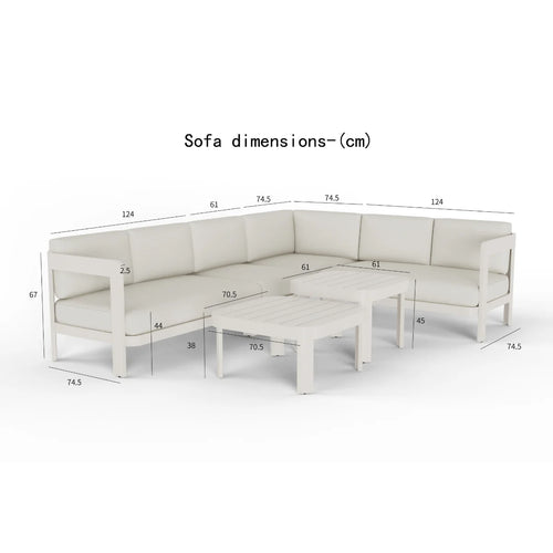 ALUXO® Sofia Outdoor Range - 8 Seater Corner Lounge Set Livara Interiors