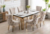 Sorrento Rectangle Ceramic Gold Dining Table – 150cm & 180cm