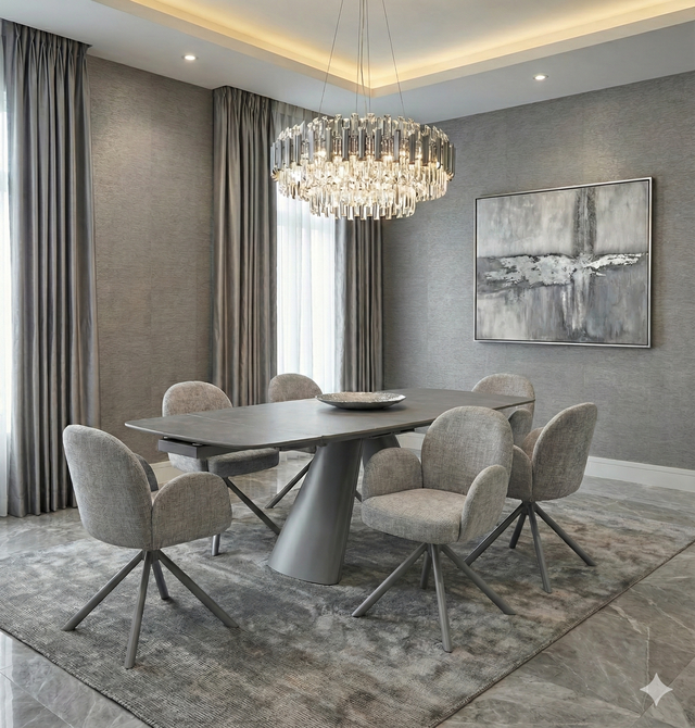 Gstaad Grey Extendable Stone Table - Choose Option