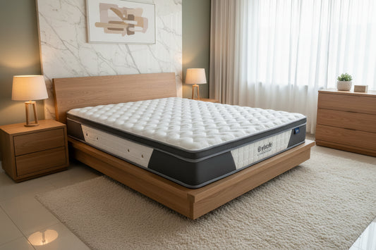 Aluxo Oasis 2000 Pocket Memory Pillow Top Mattress in a box