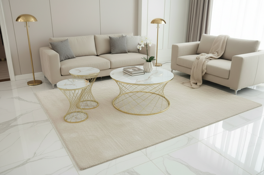 CLEMONT NEST OF TABLES 3+1 - CREAM AND GOLD f i interior
