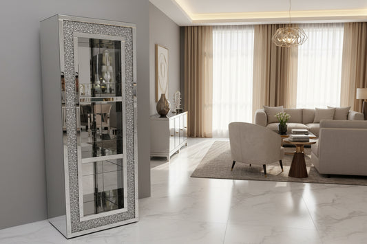 Roma Crushed Diamond High Bookcase