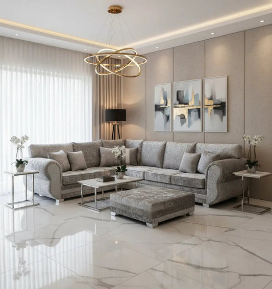 Rino Glitter Crushed Velvet Sofa Range – Rino Exclusive Lustro Collection