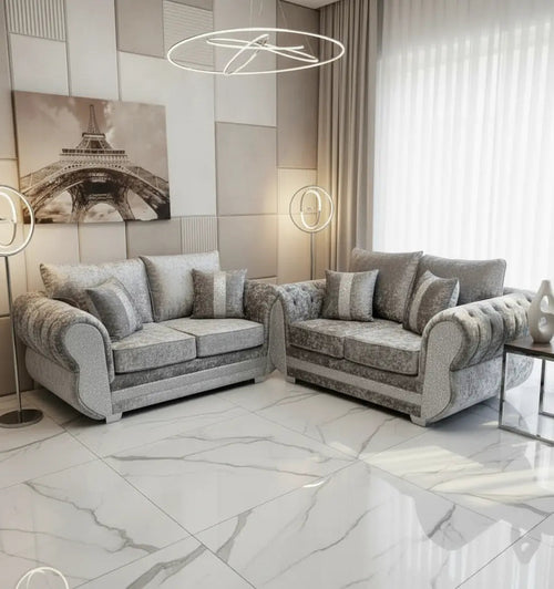 Rino Glitter Crushed Velvet Sofa Range – Rino Exclusive Lustro Collection