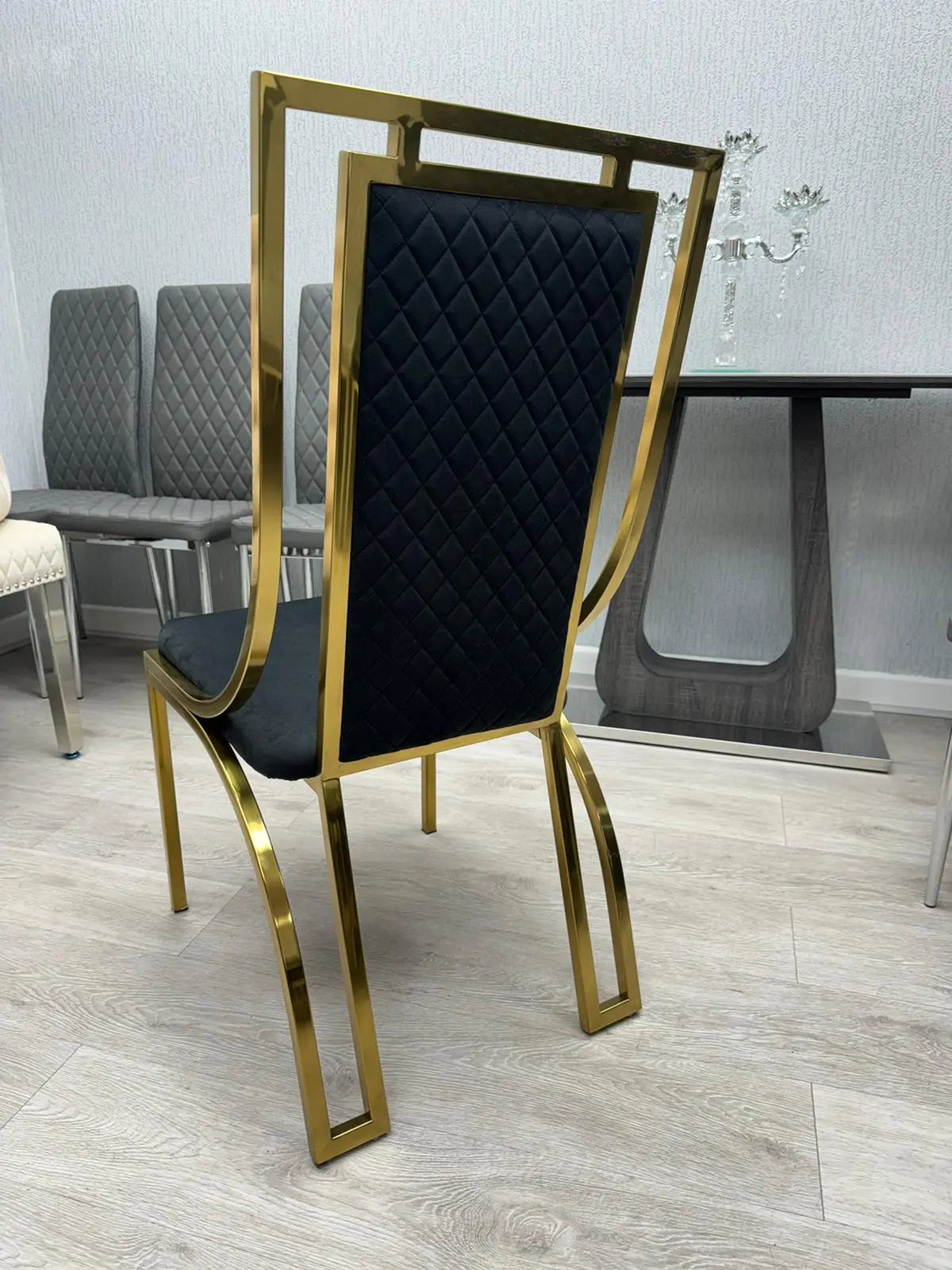 Set Of 2 Windsor Gold Plated Dining Chair - Available In 2 Colours