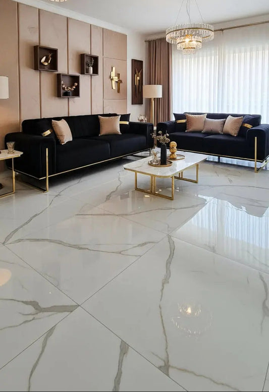 Genova 3+2 Seater Sofa Range – Black Velvet with Gold Legs | Modern Luxury Sofa