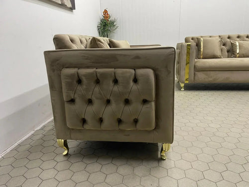 Harrington Plush Velvet Sofa Range – Deep Buttoned Chesterfield Design