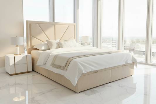 Lyon Divan Ottoman Plush Velvet Bed Frame – Bespoke Handcrafted in the UK