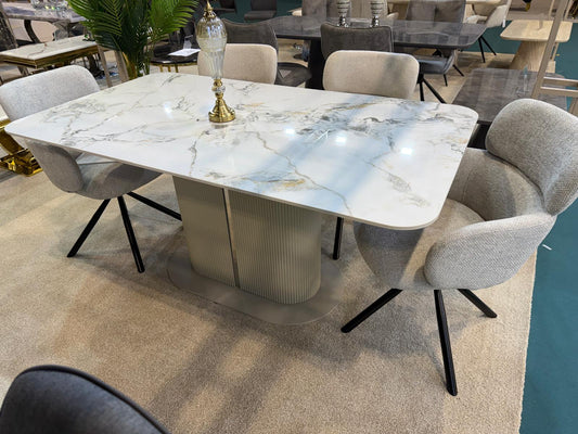 Sydney Cream Ceramic Dining Table