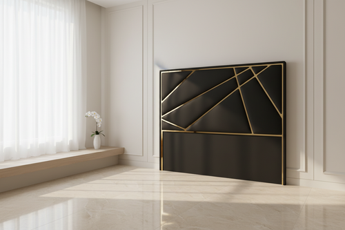 Helix Black Velvet Headboard Only (3 sizes) FIL