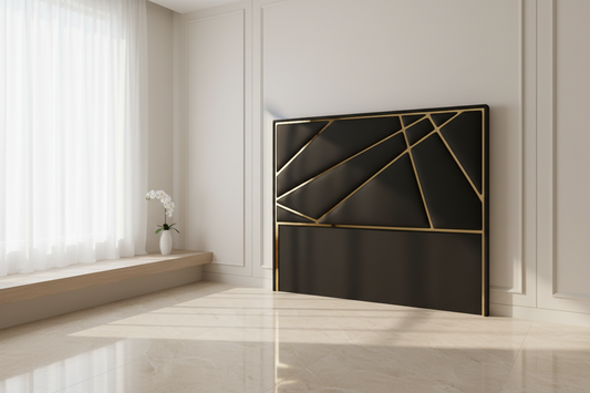 Helix Black Velvet Headboard Only (3 sizes) FIL