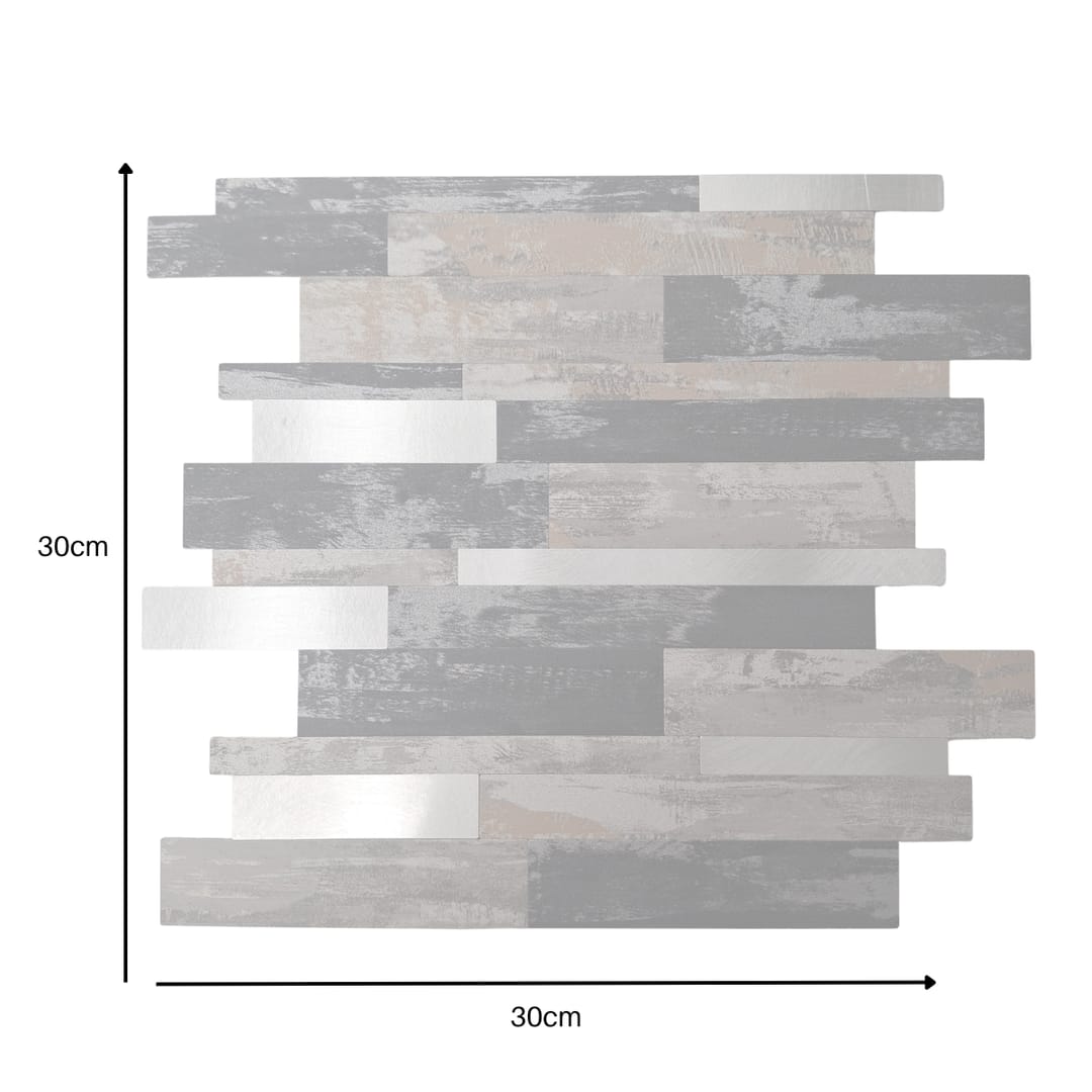 Mosaic Wall Tiles - Slate - 30cm x 30cm (10 pack)