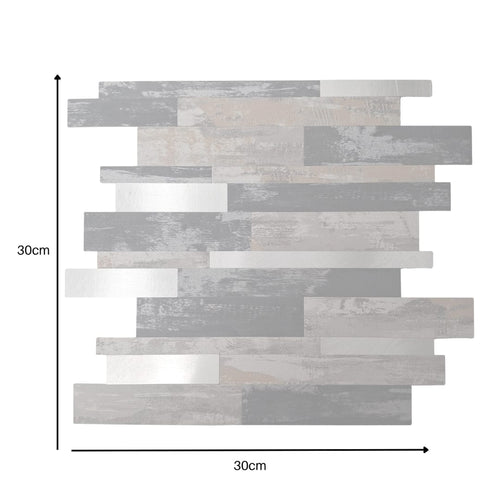 Mosaic Wall Tiles - Slate - 30cm x 30cm (10 pack)