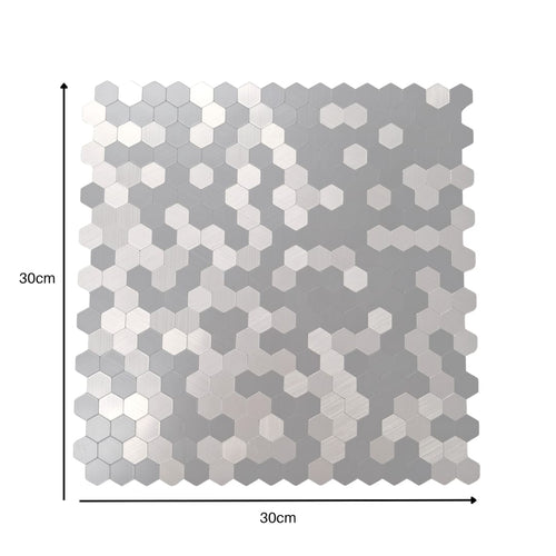 Mosaic Wall Tiles - Mini Hexagon - 30cm x 30cm (10 pack)
