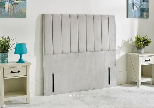 Luxury Floor Standing Upholstered Headboard – Vertical Panel Velvet Design Livara Interiors