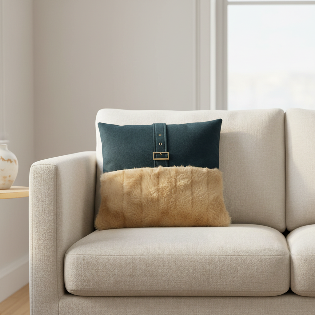 Allison Faux Fur Cushion Livara Interiors