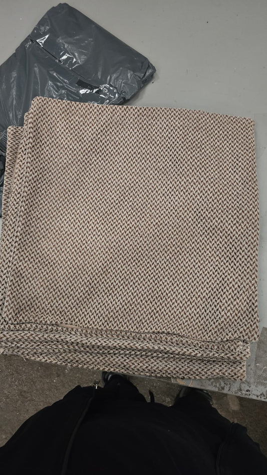Karze Plain Cushion Beige & Gold Livara Interiors