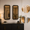 Lotus Mirrors Pair (2 x Mirrors) Black Grey Cream Livara Interiors