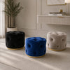 Round Luxury Velvet Stools F I INTERIORS