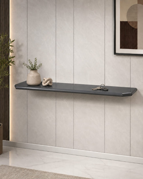 Modern Wall-Mounted Floating Shelf – Anthracite Grey or Black F I INTERIORS