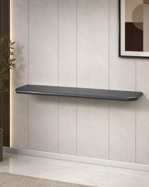 Modern Wall-Mounted Floating Shelf – Anthracite Grey or Black F I INTERIORS