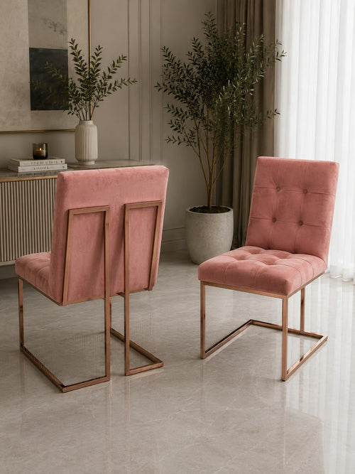 Atlanta Dining Chair Black or Pink (Set of 4) Livara Interiors