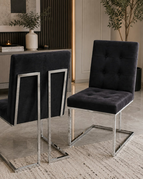 Atlanta Dining Chair Black or Pink (Set of 4) Livara Interiors