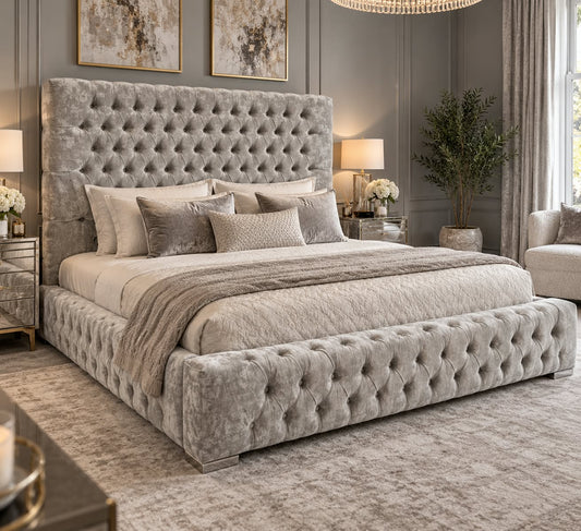 Parklane Bedframe 4ft6 Double Grey Naples Fabric FIL