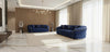 Ambassador Sofa Set – Navy Velvet with Gold Detailing | Modern Luxury Sofa