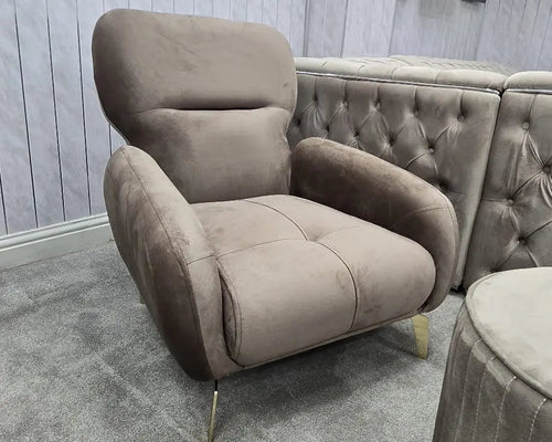 Chicago 3+2 Velvet Sofa Set with Footstool – Luxury Living Room Suite