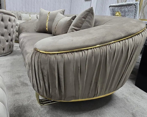 Chicago 3+2 Velvet Sofa Set with Footstool – Luxury Living Room Suite
