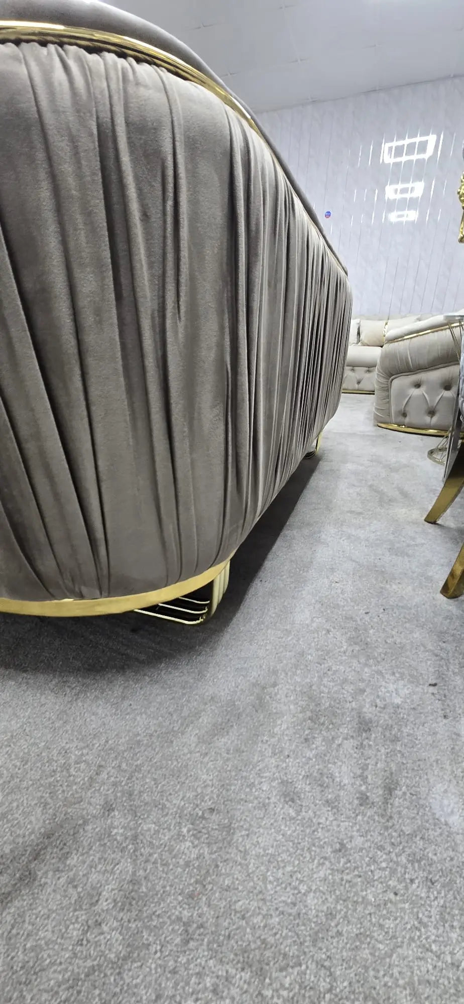 Chicago 3+2 Velvet Sofa Set with Footstool – Luxury Living Room Suite