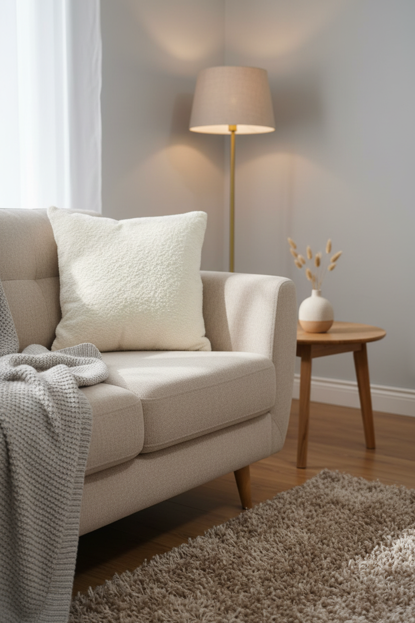 Boucle cushions Livara Interiors