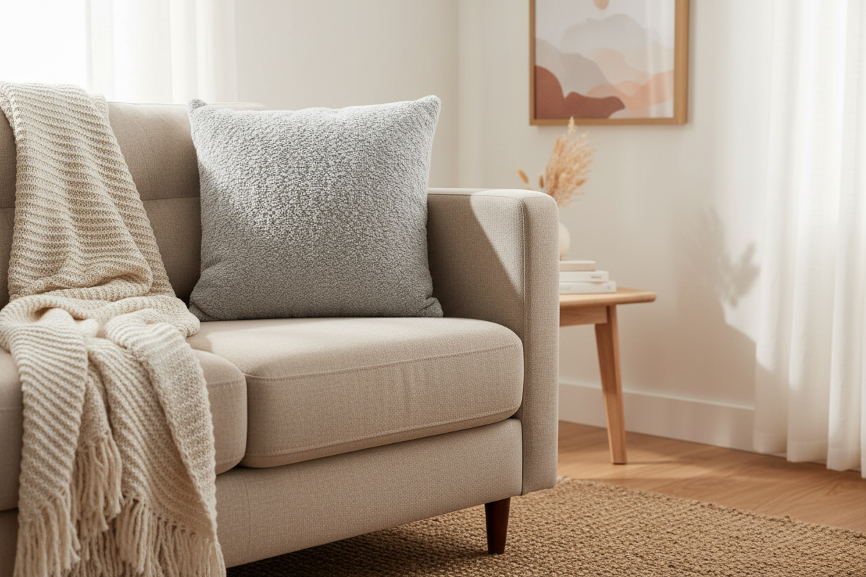 Boucle cushions Livara Interiors