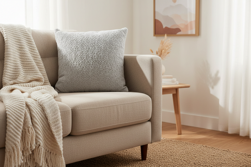 Boucle cushions Livara Interiors