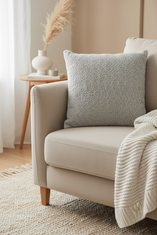 Boucle cushions Livara Interiors