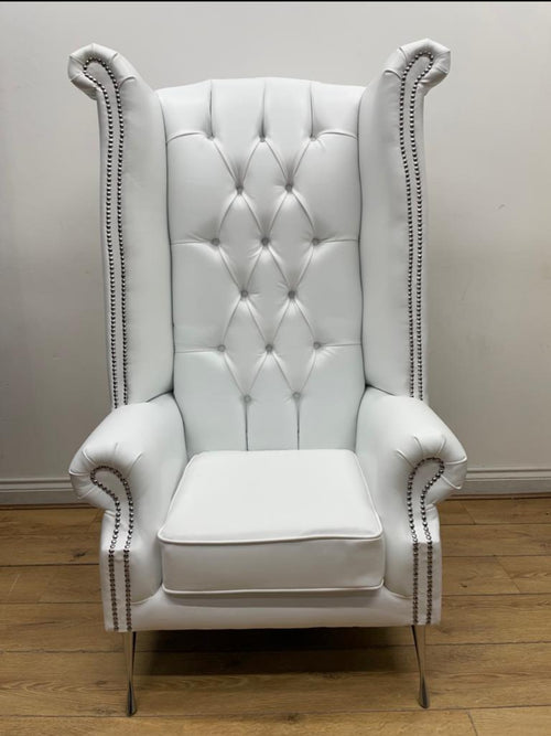 Queen Ann High Back Armchair – French Velvet & Lustro Velvet Range velvetsofa
