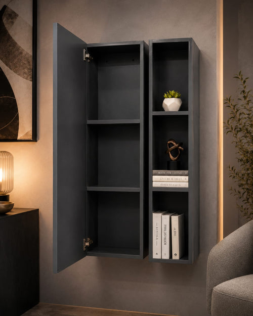 Lotus Wall Mount Cabinet Black or Grey Wall Mounted F I L