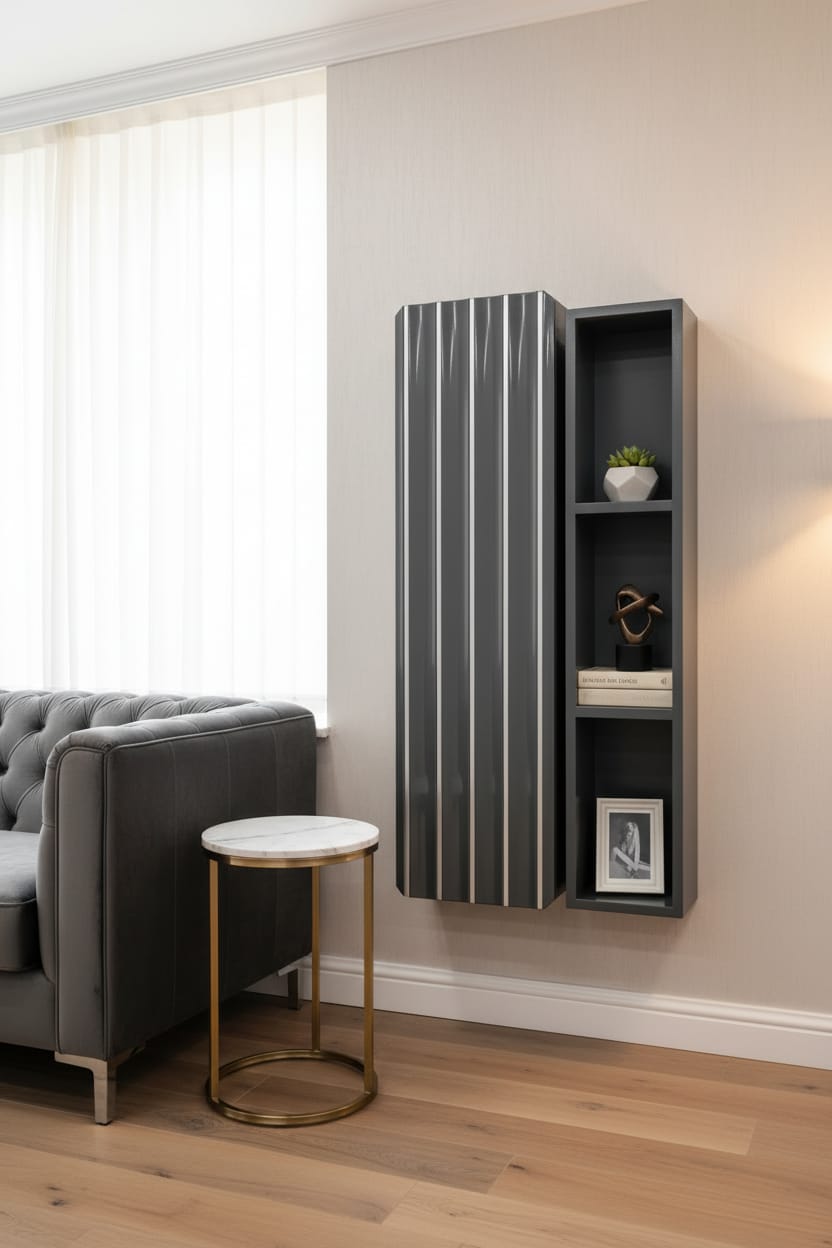 Lotus Wall Mount Cabinet Black or Grey Wall Mounted F I L