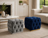 Square Chesterfield Luxury Velvet Stools F I INTERIORS