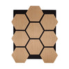 Acoustic Pattern Wall Panels - Hexagon - 70cm x 60cm (5 pack) Premium Oak