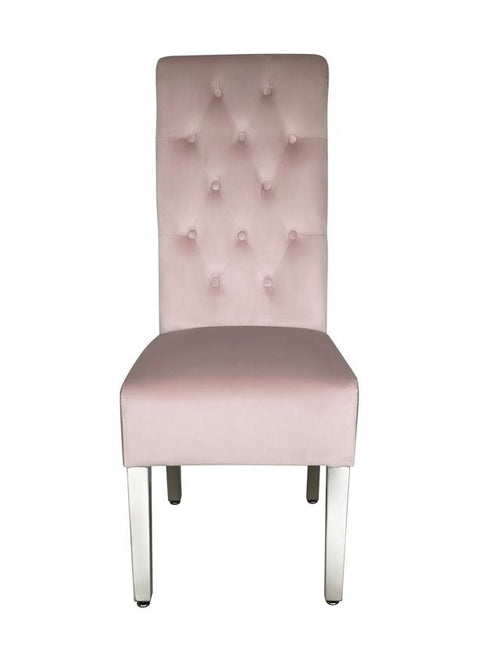 Sofia Dining Chairs Lion Knocker Chrome Legs / Available In 5 Colours