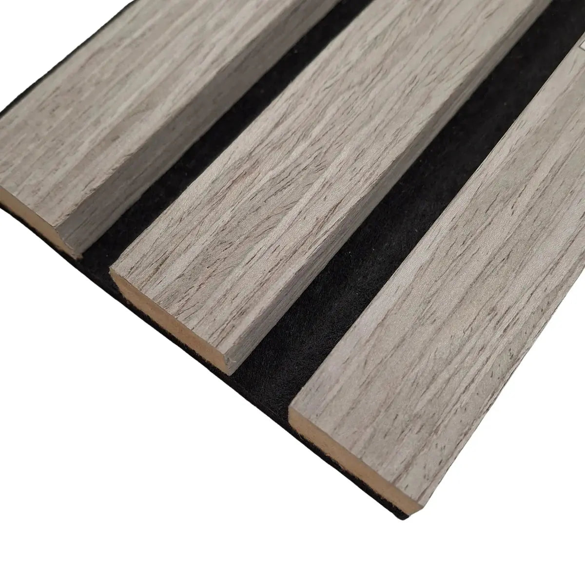 Premium Acoustic Wood Veneer STANDARD SLAT Wall Panels - 3-sided - 240cm x 32cm (2 pack)